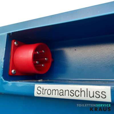 Stromanschluss unseres 2er WC-Containers